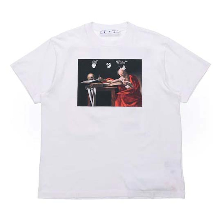 Pre-owned Off-white Oversized Caravaggio Saint Jerome Writing T-shirt White