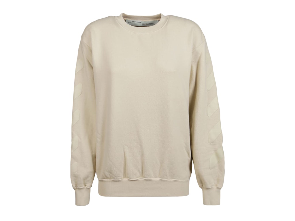 Pre-owned Off-white Oversized Diag Sweatshirt Ecru