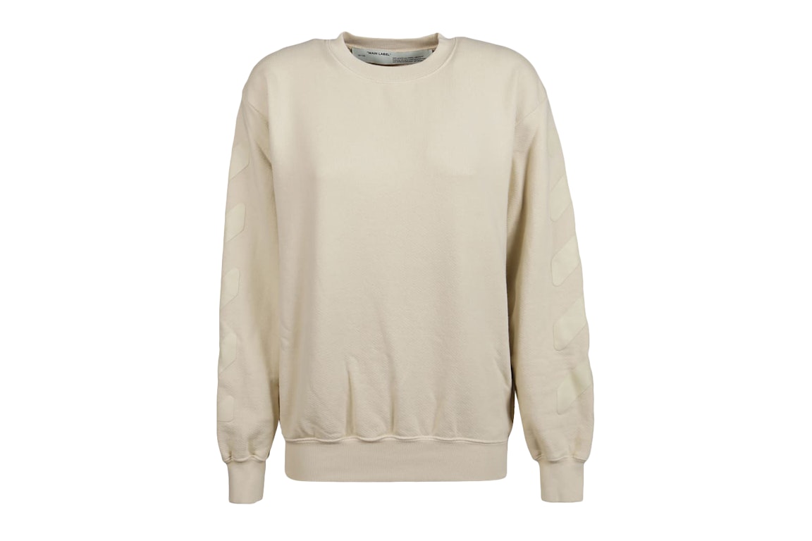 Pre-owned Off-white Oversized Diag Sweatshirt Ecru