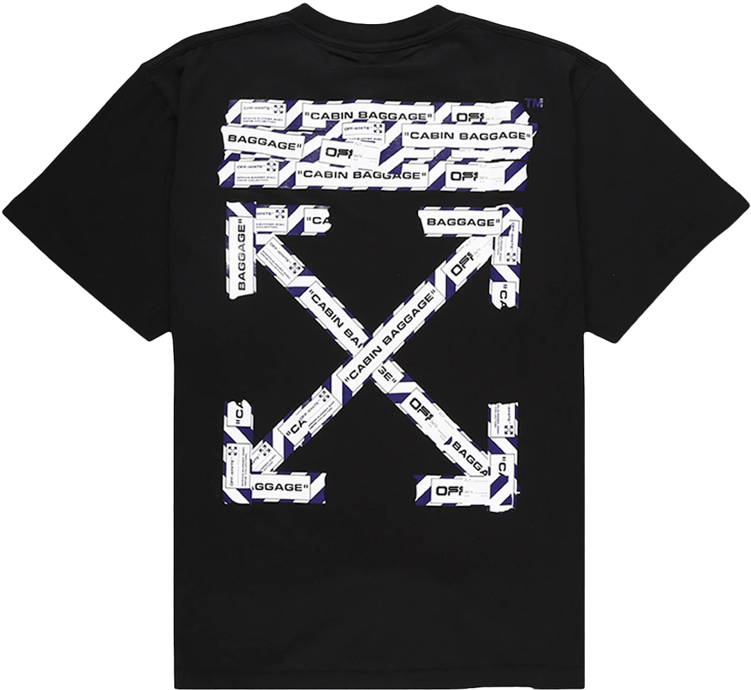 OFF-WHITE Oversized Fit Airport Tape T-Shirt Black/Multicolor 