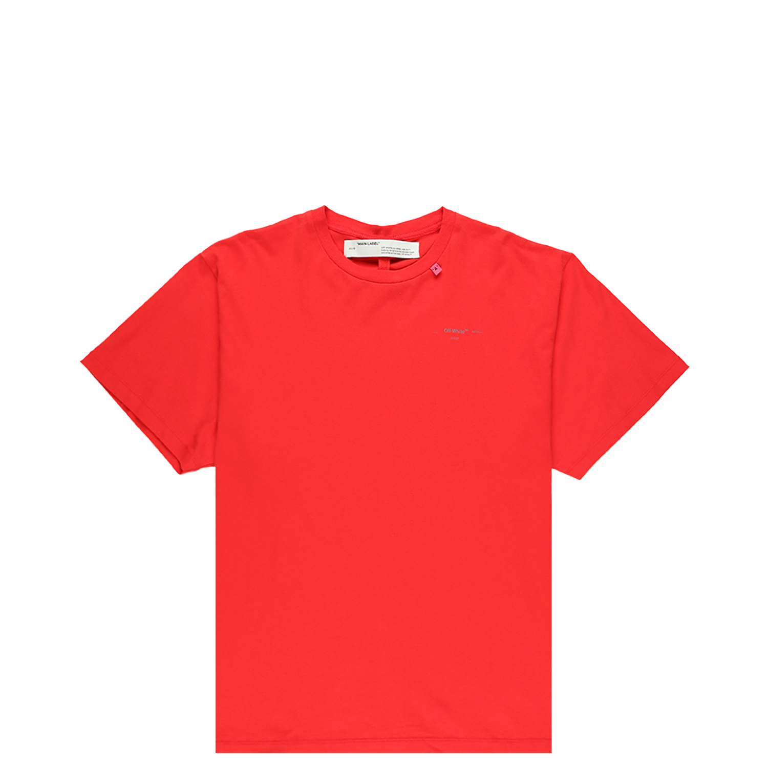 OFF-WHITE Oversized Fit Unfinished T-Shirt Red/Silver Men's - FW19