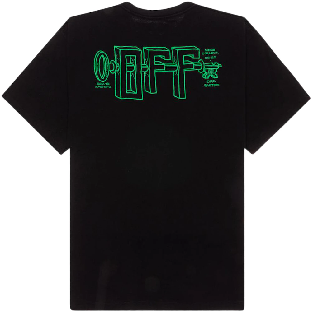 OFF-WHITE Oversized Fit Universal Key T-Shirt Black/Green Men's - SS20 - US