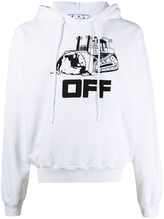 Pre-owned Off-white Oversized Fit World Catepilla Print Hoodie White