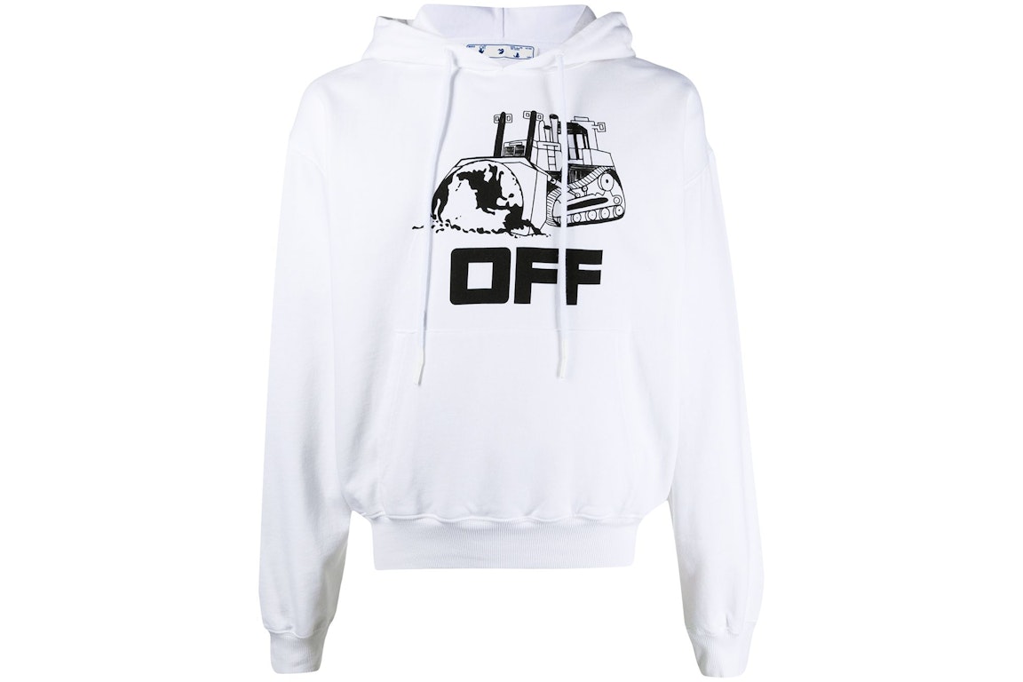Pre-owned Off-white Oversized Fit World Catepilla Print Hoodie White