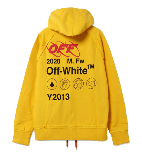 OFF-WHITE Oversized Industrial Y013 Hoodie Yellow/Black Men's