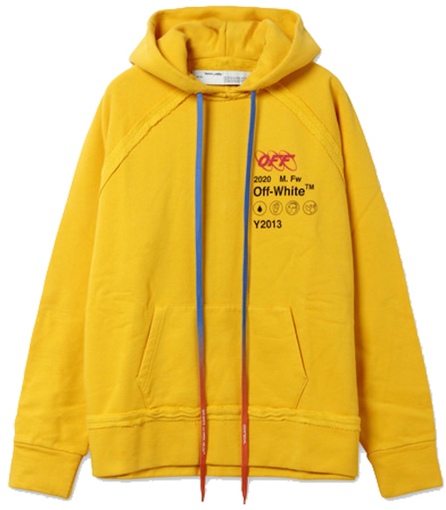 OFF-WHITE Oversized Industrial Y013 Hoodie Yellow/Black - FW19