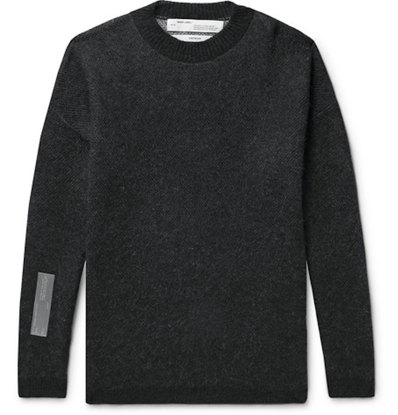OFF-WHITE Oversized Logo Intarsia Sweater Multicolor