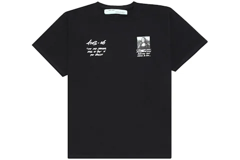 OFF-WHITE Oversized Monalisa Graphic Print T-Shirt Black/White Men's ...
