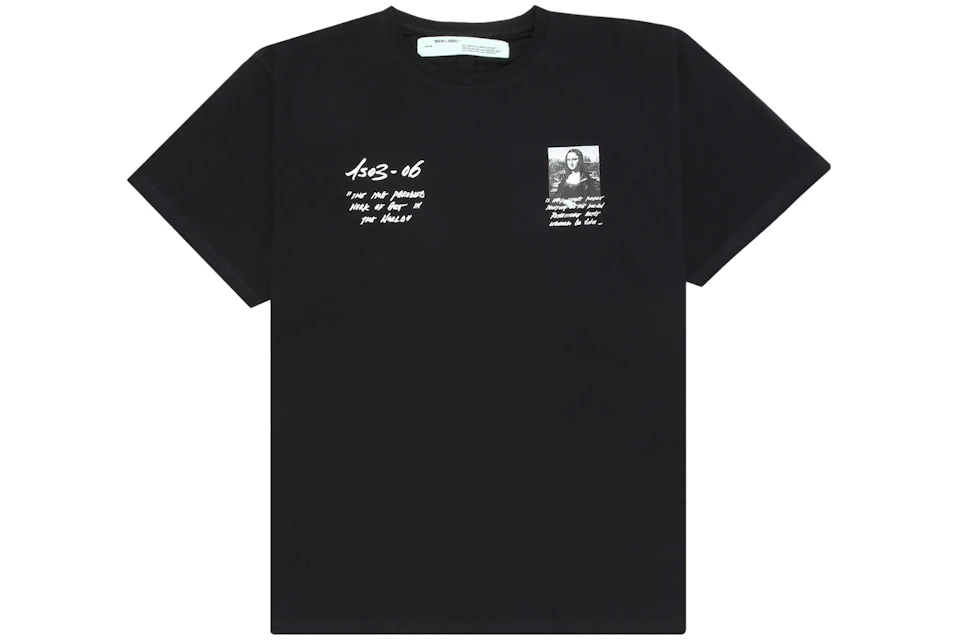 OFF-WHITE Oversized Monalisa Graphic Print T-Shirt Black/White