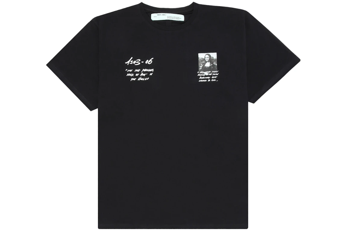 OFF-WHITE Oversized Monalisa Graphic Print T-Shirt Black/White