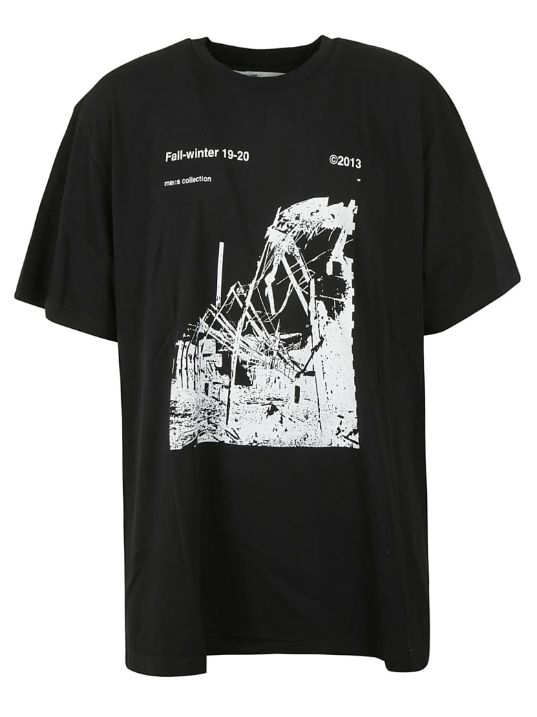 OFF-WHITE Oversized Ruined Factory T-Shirt Black/White - FW19