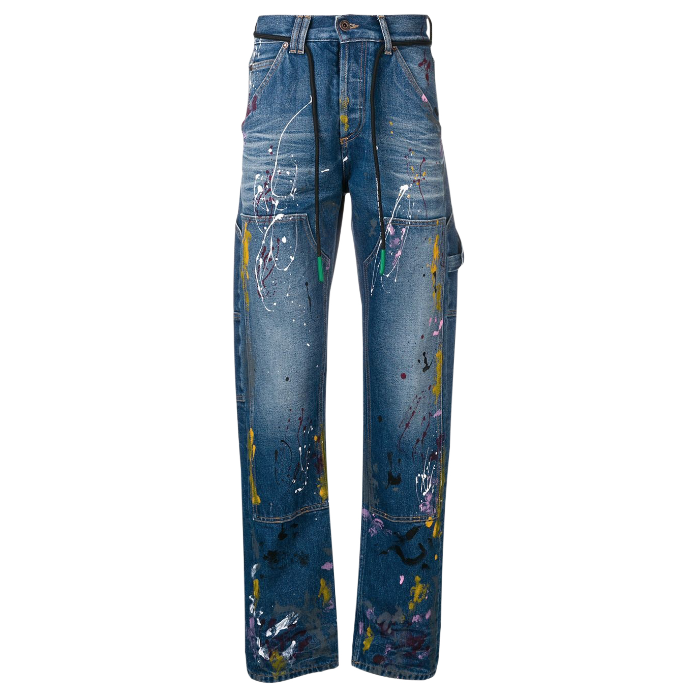 OFF-WHITE Painted Carpenter Denim Jeans Blue - SS19 - US