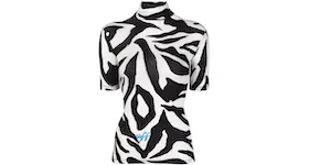 OFF-WHITE Painted Style Zebra Pattern Top Black/White