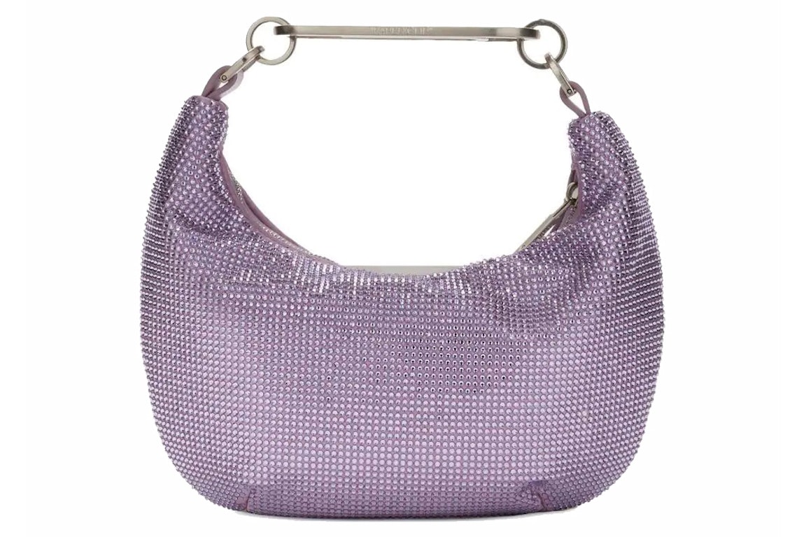 Pre-owned Off-white Paperclip Embellished Shoulder Bag Lilac Purple