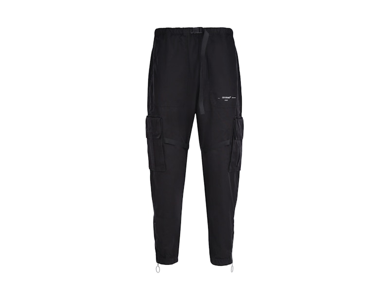 OFF-WHITE Parachute Cargo Pants Black/White Men's - SS20 - US