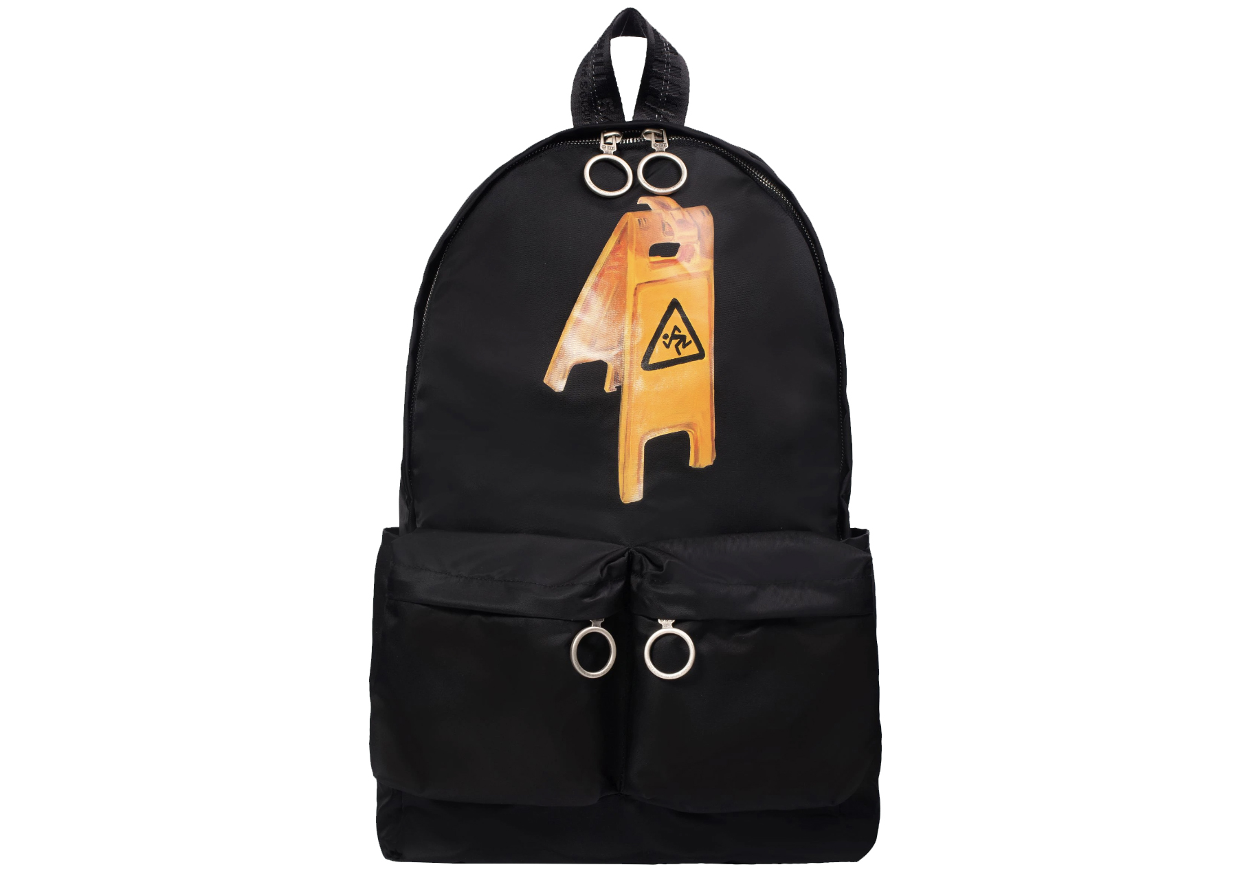 OFF-WHITE Backpack Diag Black White Yellow