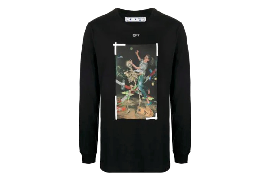 Pre-owned Off-white Pascal Painting L/s T-shirt Black
