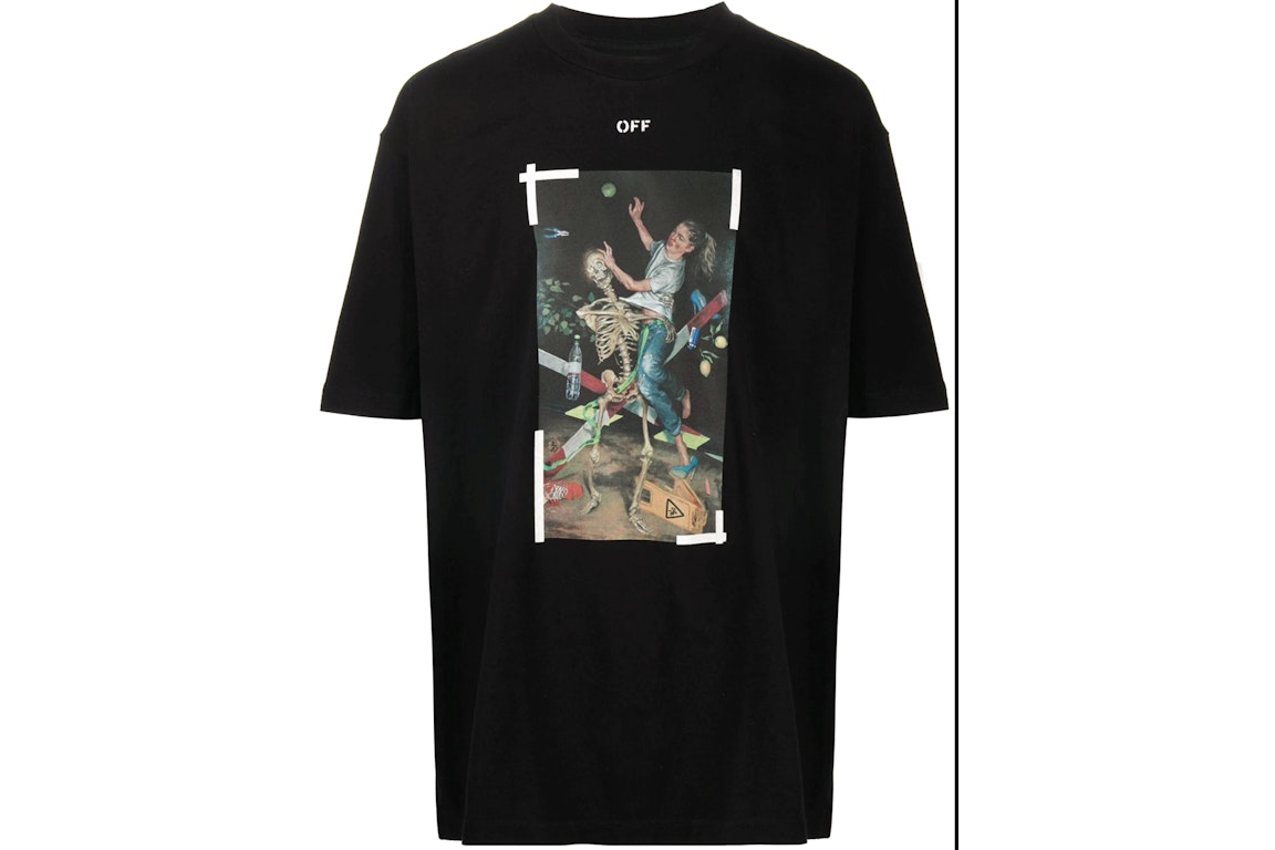 Pre-owned Off-white Pascal Painting Print Tee Black