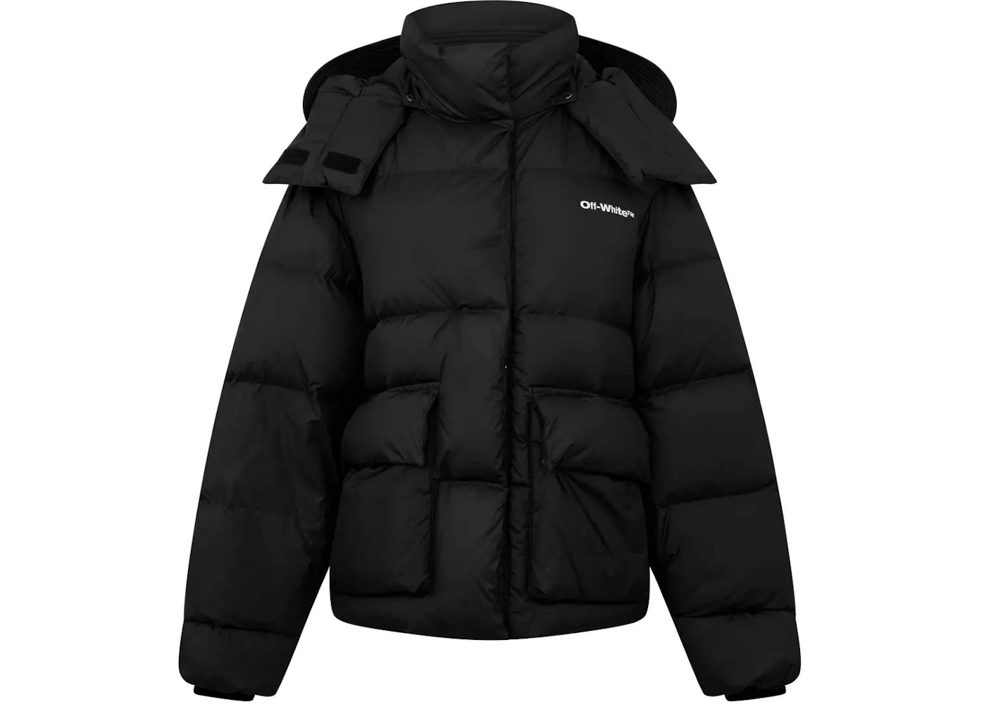 OFF-WHITE Peach Ny Arrow Over Down Puffer Coat Black/White Men's US