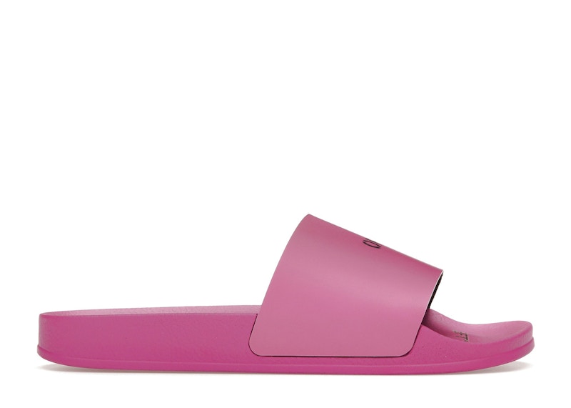 Pre-owned Off-white Offwhite Pool Slides (women's) Sneakers In Fuchsia