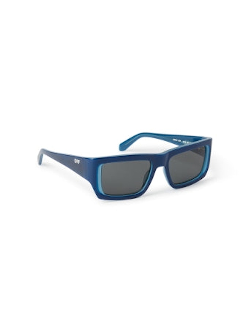 Pre-owned Off-white Offwhite Prescott Sunglasses/fr) In Blue/dark Grey/grey (oeri117s24pla0014507