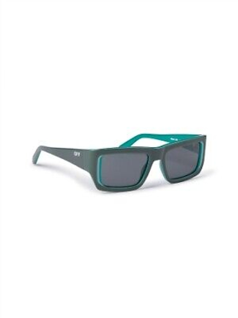 Pre-owned Off-white Offwhite Prescott Sunglasses/fr) In Olive Green/dark Grey/grey (oeri117s24pla0015707