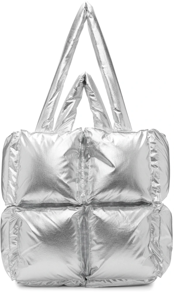 Clear Tanya Topzip Bag, Silver