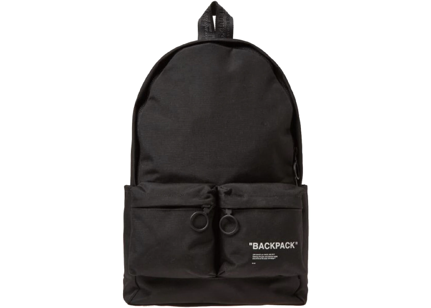 OFF-WHITE Quote Backpack Black in Canvas with Black-tone - US