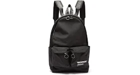 OFF-WHITE Quote Backpack Canvas Black White