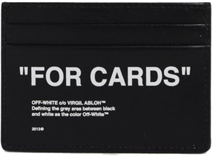 Off-White c/o Virgil Abloh Leather Card Holder in Natural