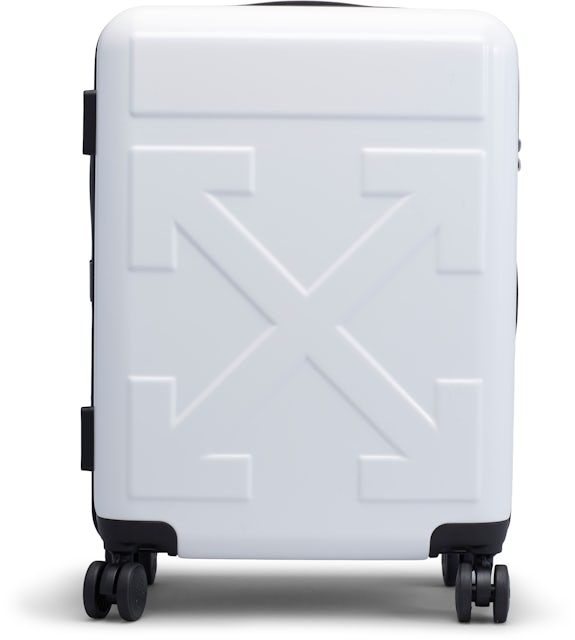 Goyard Luggage Tag White Leather Travel Duffle Weekend Rolling Luggage  Briefcase