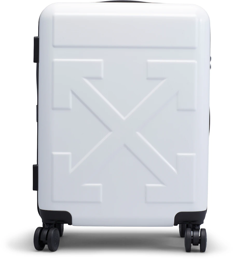 OFF-WHITE Quote Luggage Gunmetal in - White \