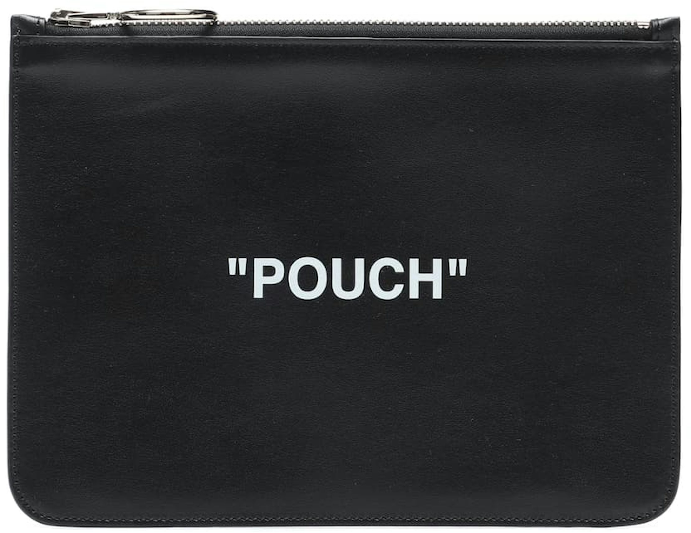 Off-White c/o Virgil Abloh Sculpture Block Pouch Leather Bag in Black