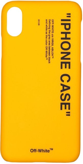 Off White Quote Iphone X Case Yellow Black Fw19