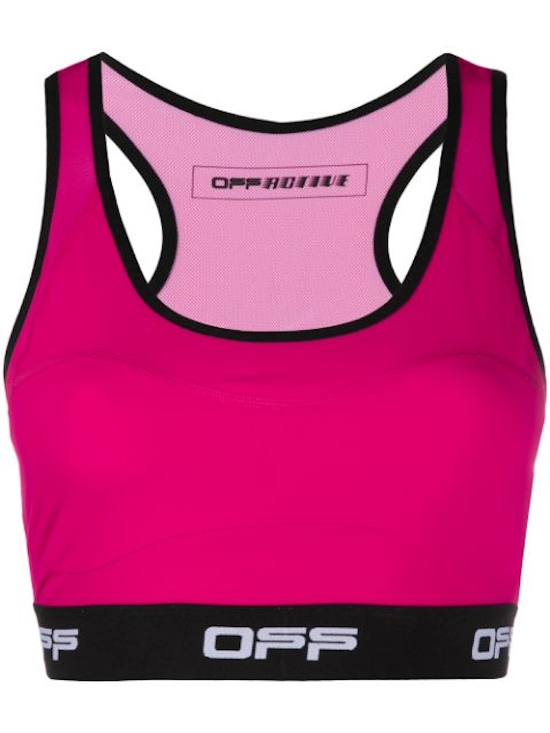 OFF-WHITE Racerback Sports Bra Fuchsia/Black - SS20 - US