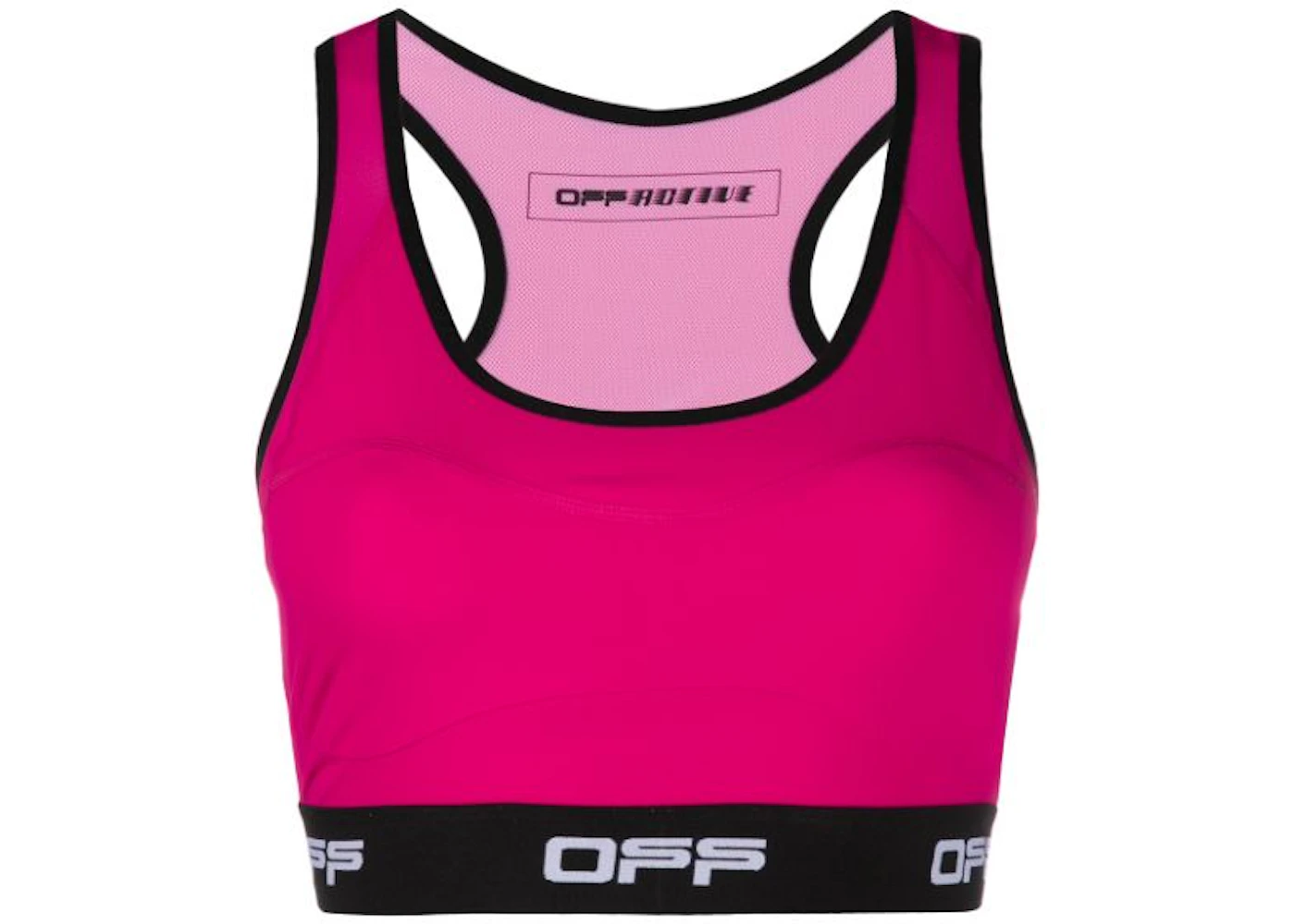 OFF-WHITE Racerback Sports Bra Fuchsia/Black - SS20 - US