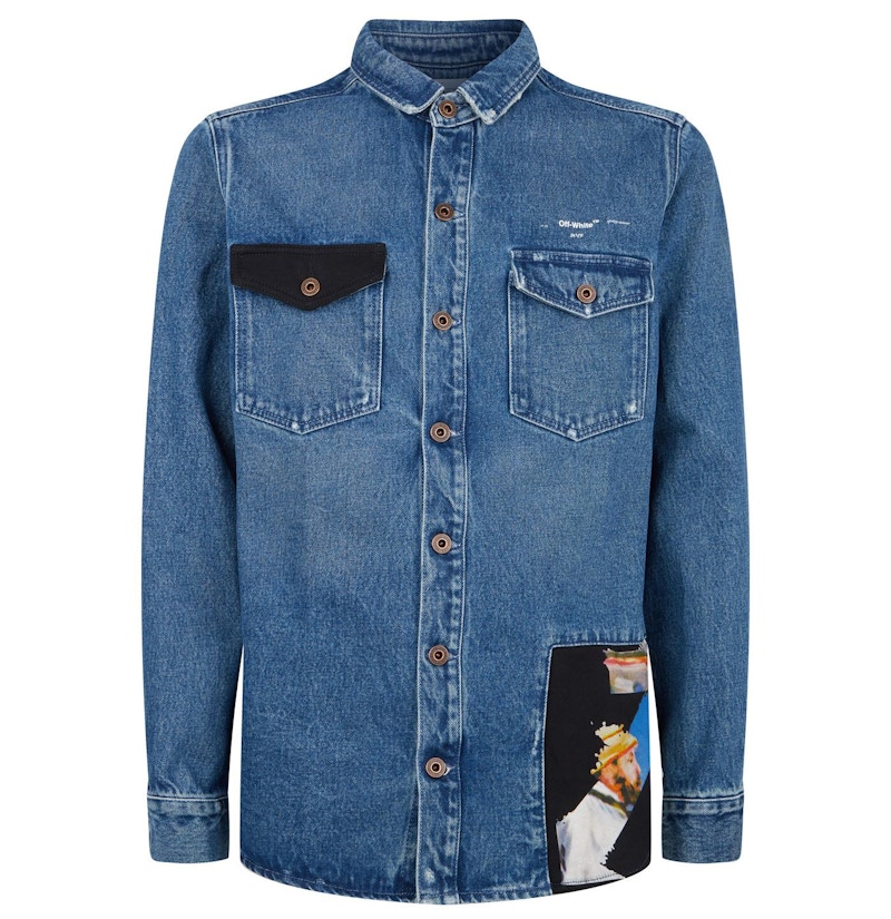 off white denim shirt