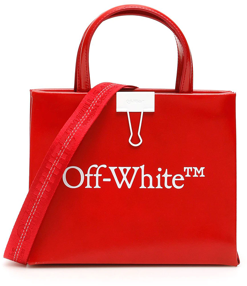 OFF-WHITE Diag Flap Bag Mini SS21 White/Black in Leather with
