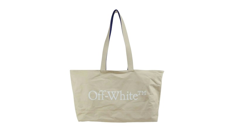 OFF-WHITE Reversible Tote Bag Beige Blue