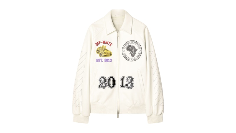OFF-WHITE Rhino Full Lea Varsity Raglan White