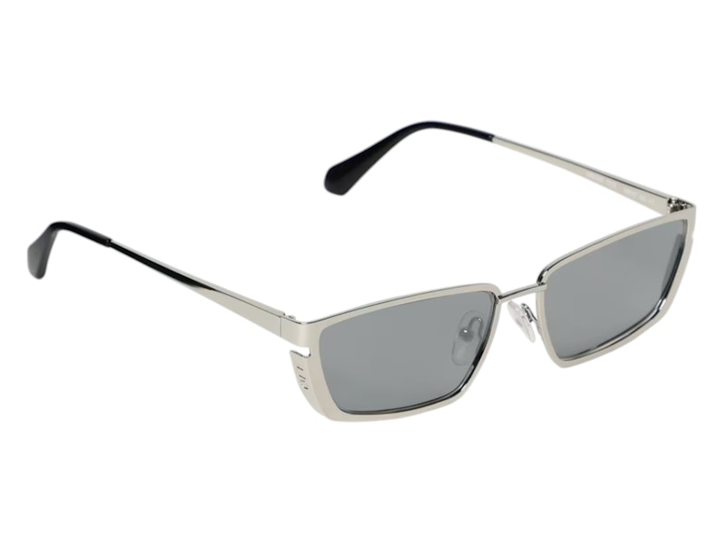 Pre-owned Off-white Offwhite Richfield Sunglasses In Silver Mirror (oeri119s24met0017272/fr)