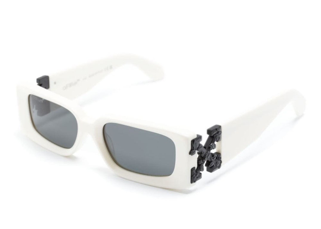 Pre-owned Off-white Roma Sunglasses White (oeri098f23pla0010107)