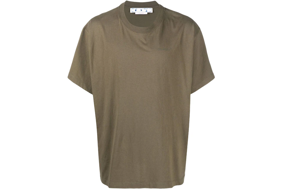 Off-White Rubber Diagonals Oversized T-Shirt Army Green