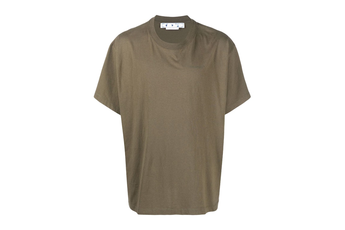Pre-owned Off-white Rubber Diagonals Oversized T-shirt Army Green