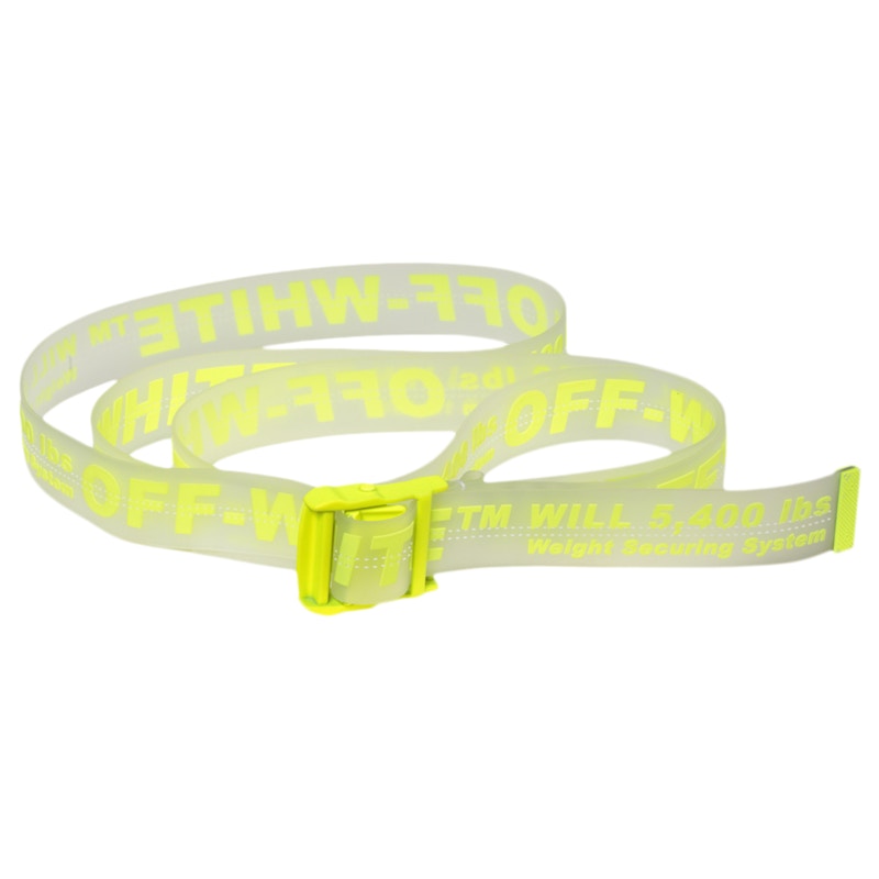 OFF WHITE Rubber Industrial Belt SS19 Transparent Fluo Yellow Men s SS19 US