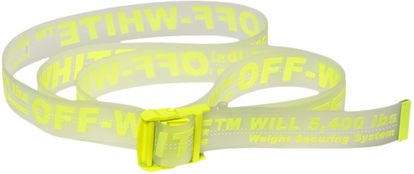 OFF-WHITE Belt Transparent Fluo Yellow SS19