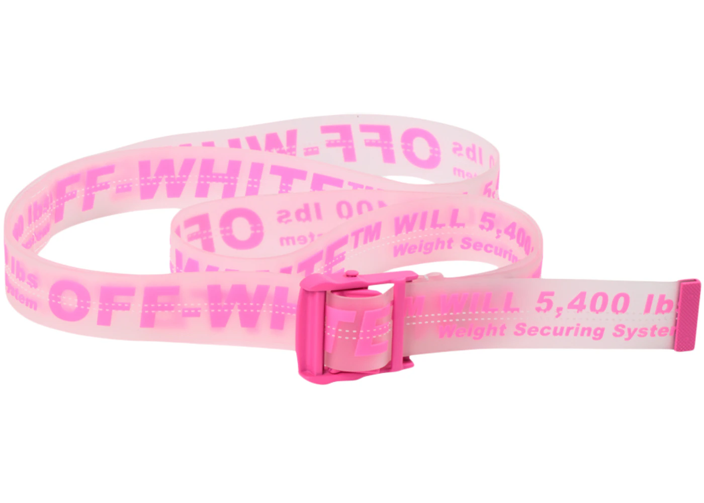 OFF-WHITE Rubber Industrial Belt (SS19) Transparent Fuchsia Men's ...