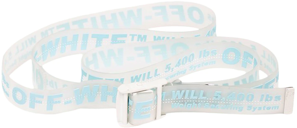 Slagter Andragende Sui OFF-WHITE Rubber Industrial Belt Transparent/Light Blue - SS20