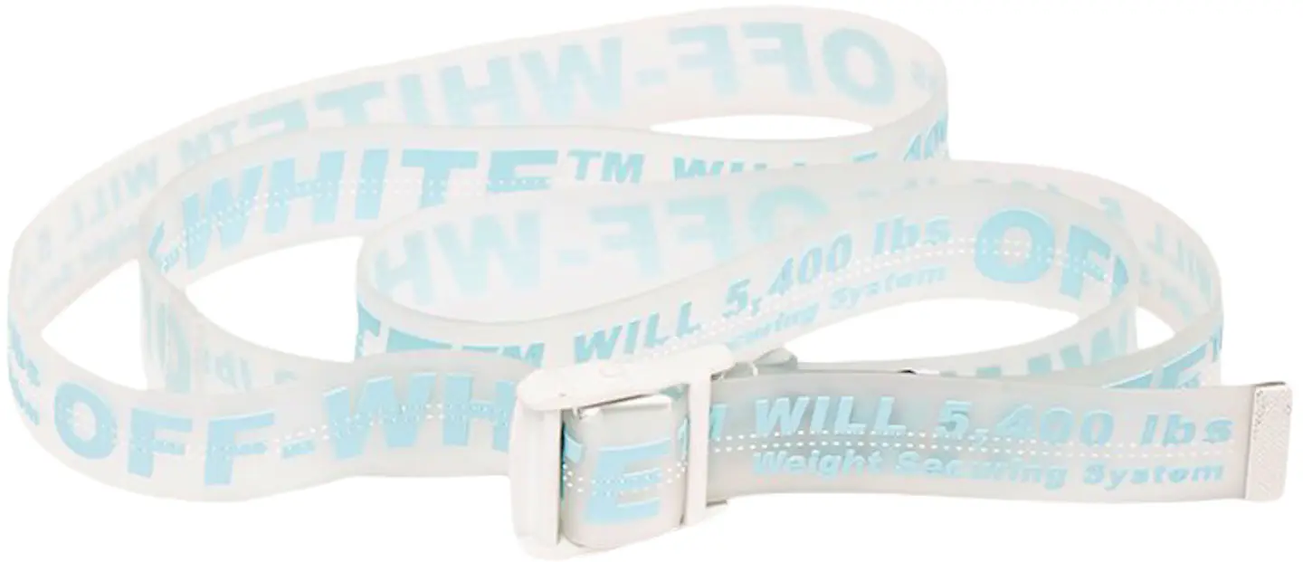 OFF-WHITE Rubber Industrial Belt Transparent/Light Blue - SS20 - US