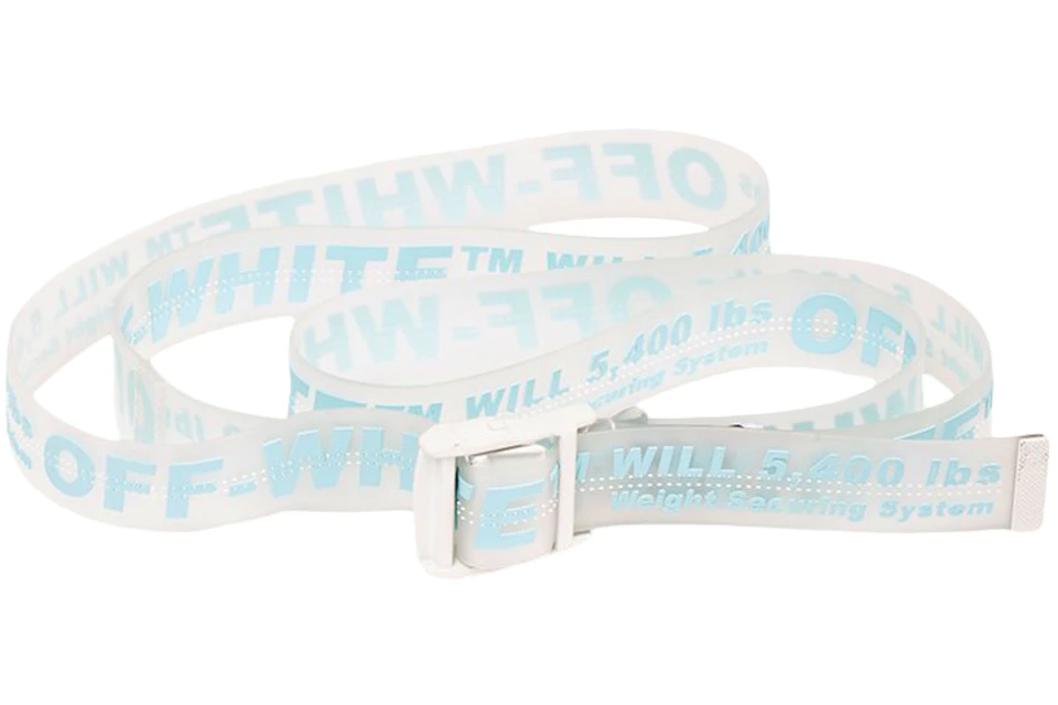 OFF-WHITE Rubber Industrial Belt Transparent/Light Blue